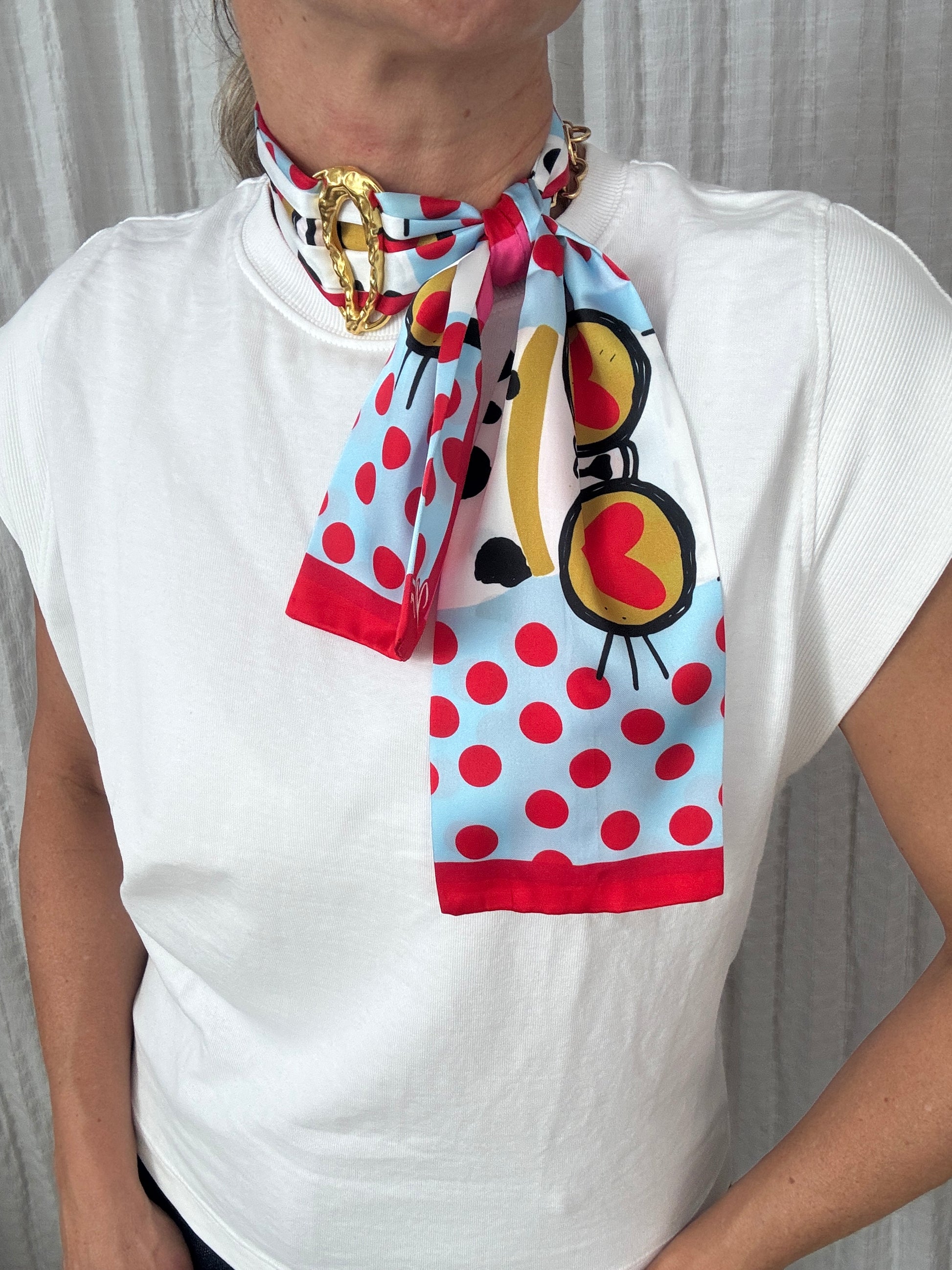 Pañoleta Miau Miau Rosa azul