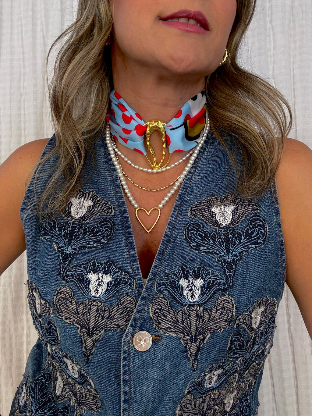 Pañoleta Miau Miau Rosa azul